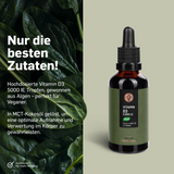 Vitamin D3 5000 I.E. Tropfen - 50ml - Vegan